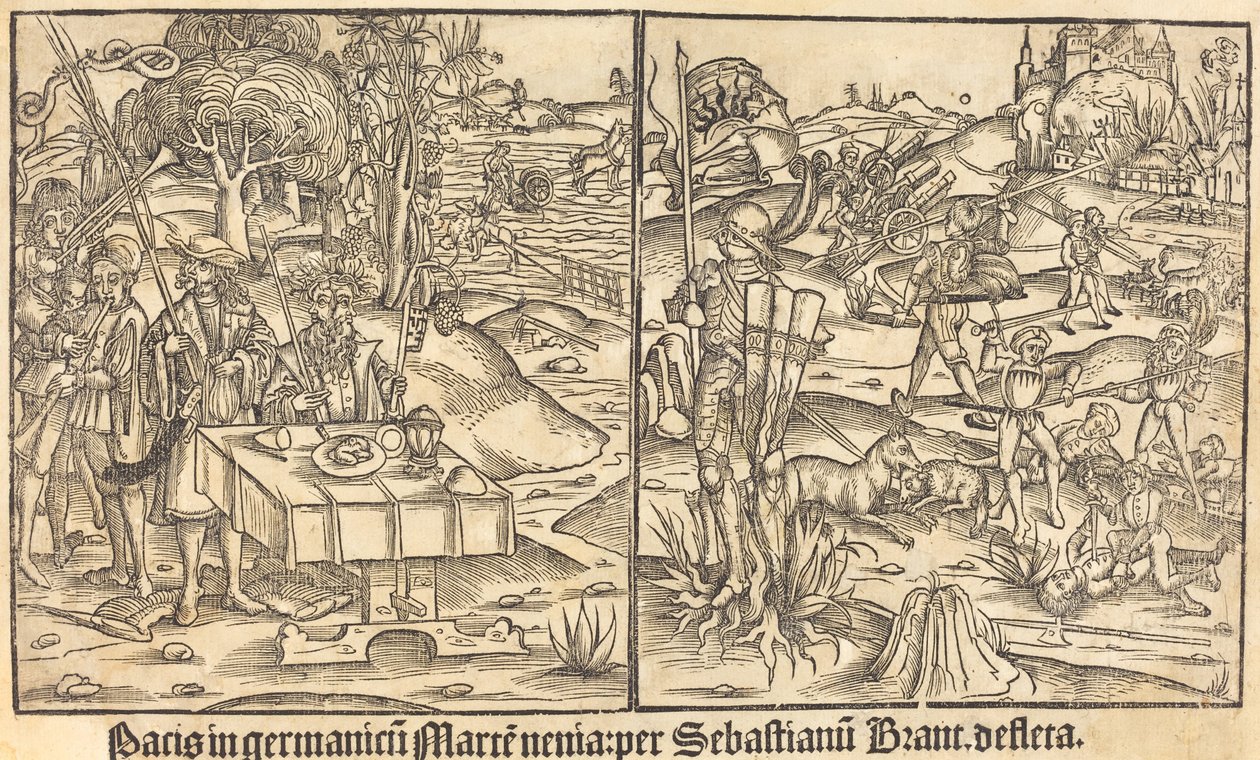 Allegori om krig og fred av German 15th Century
