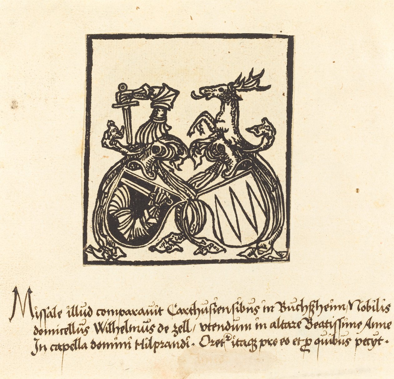 Bokplate av Wilhelm von Zell av German 15th Century