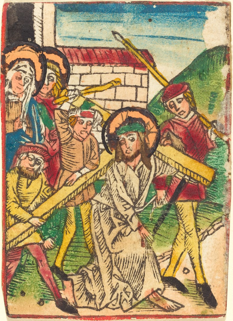 Kristus som bærer korset av German 15th Century