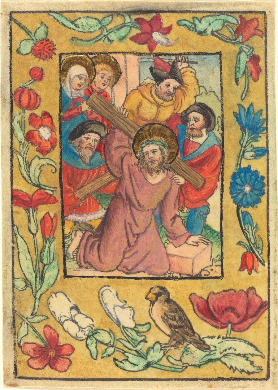 Kristus som bærer korset av German 15th Century