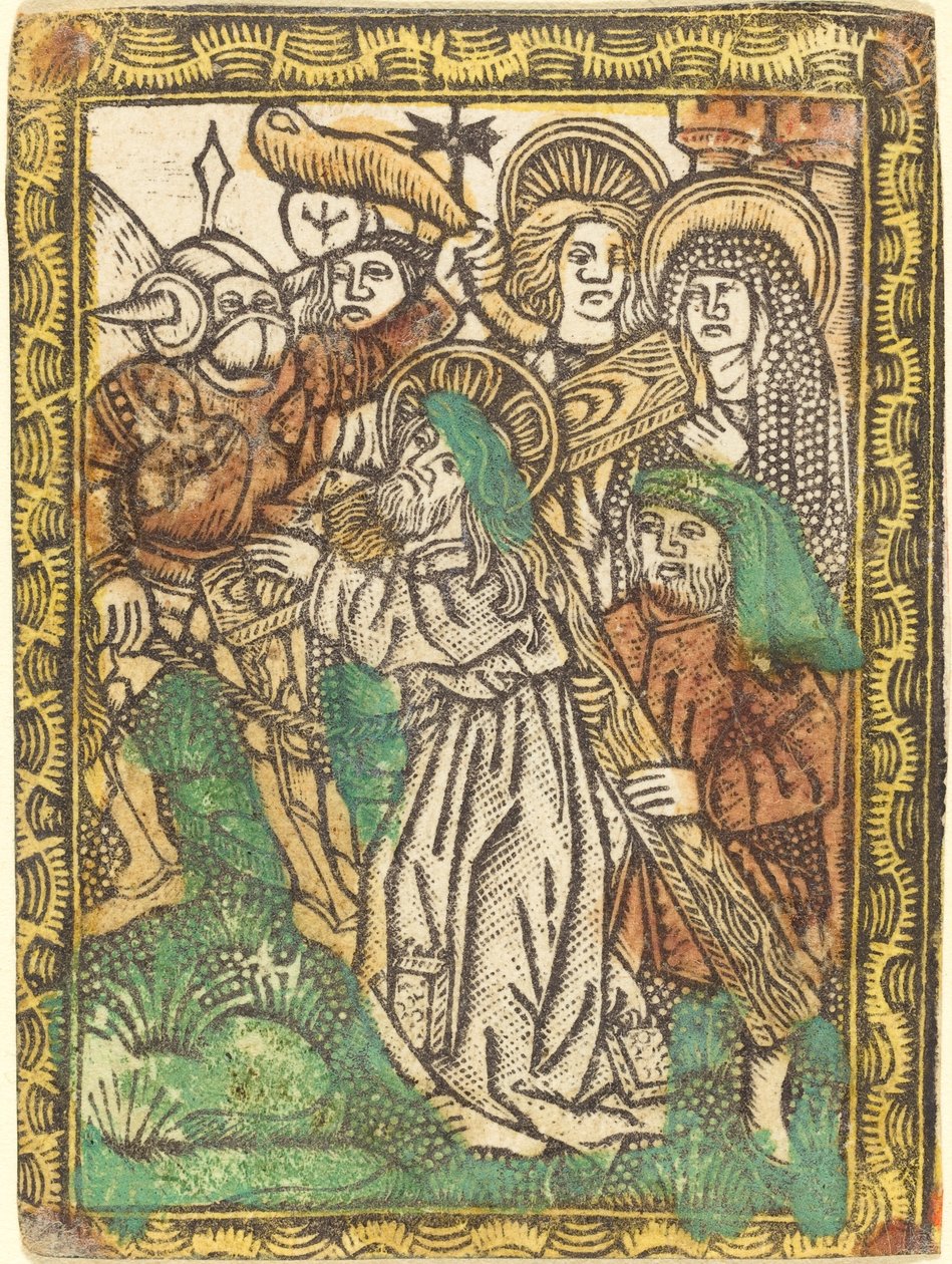 Kristus som bærer korset av German 15th Century