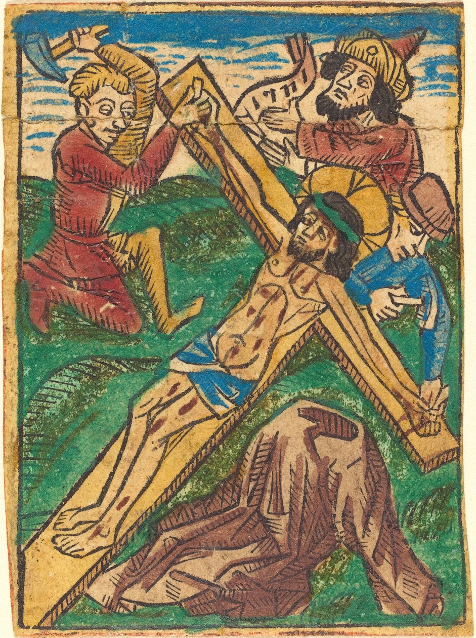 Kristus naglet til korset av German 15th Century