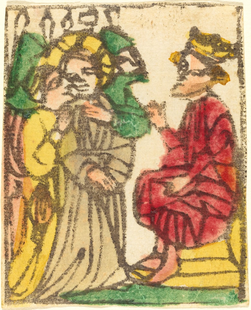 Kristus før Herodes av German 15th Century
