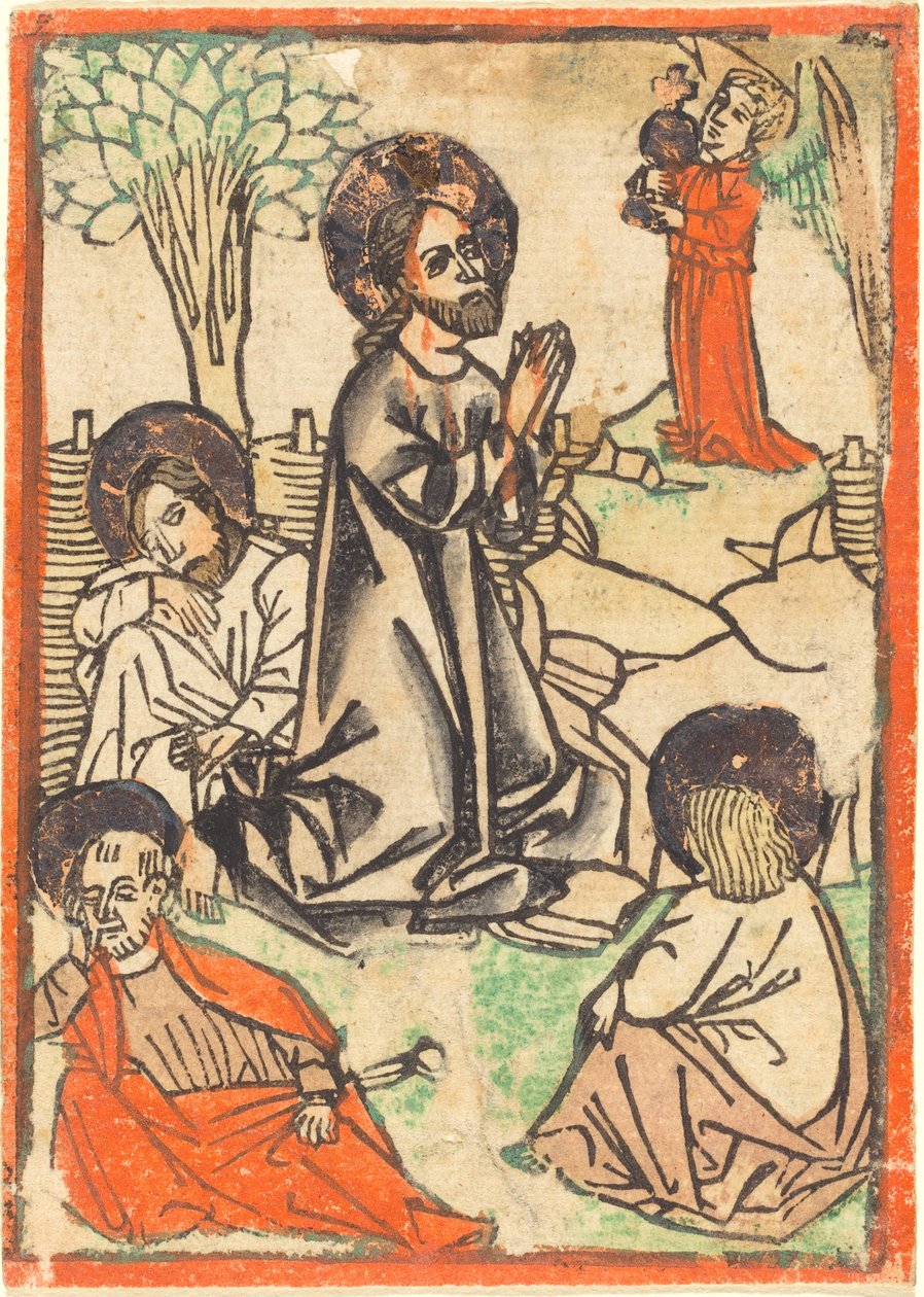 Kristus på Oljeberget av German 15th Century