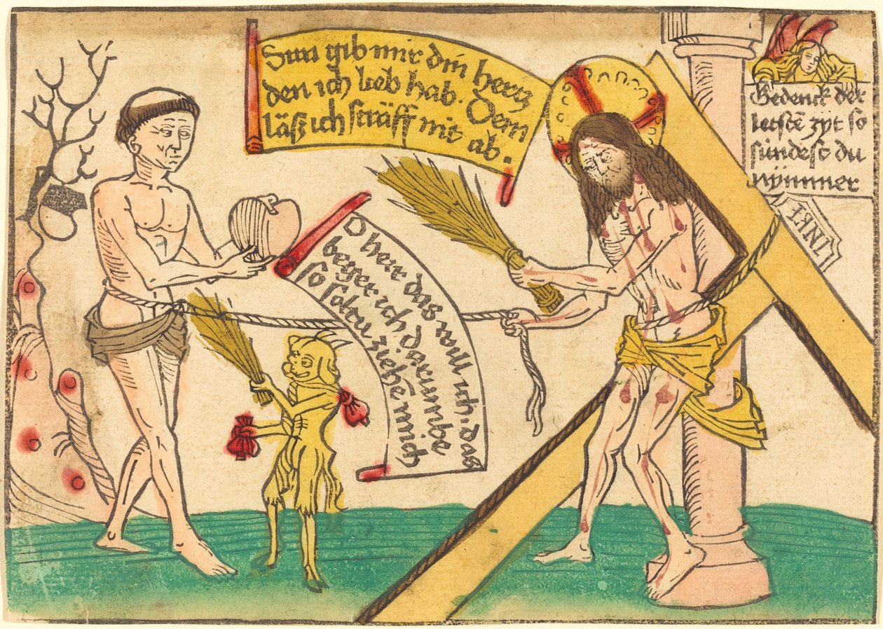 Jesus tiltrekker de troende til hjertet av German 15th Century