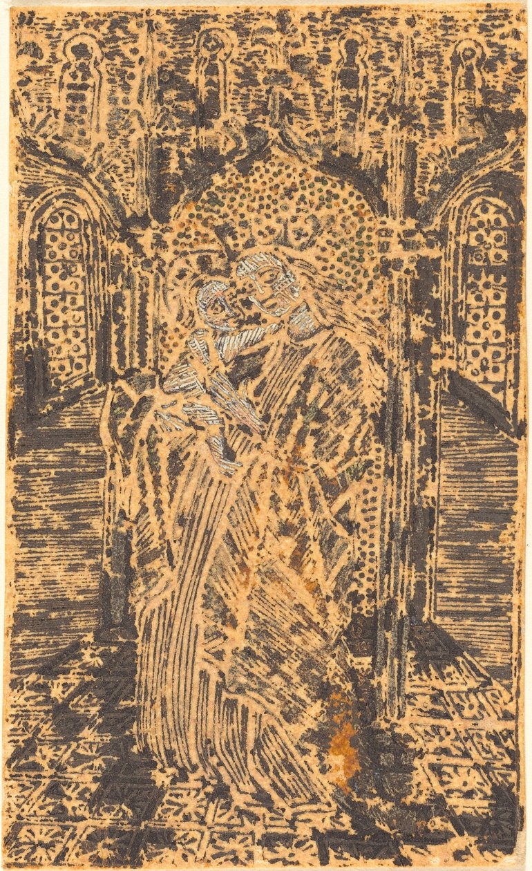 Madonna og barn av German 15th Century