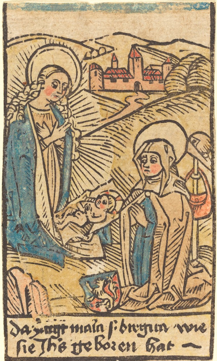 Madonna og Saint Bridget av German 15th Century