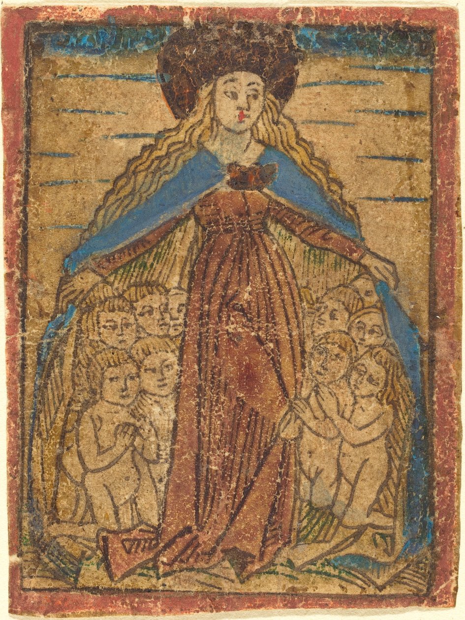 Madonna som beskytter av German 15th Century