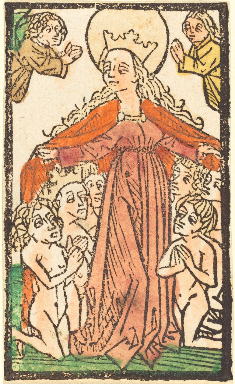 Madonna som en beskytter av German 15th Century