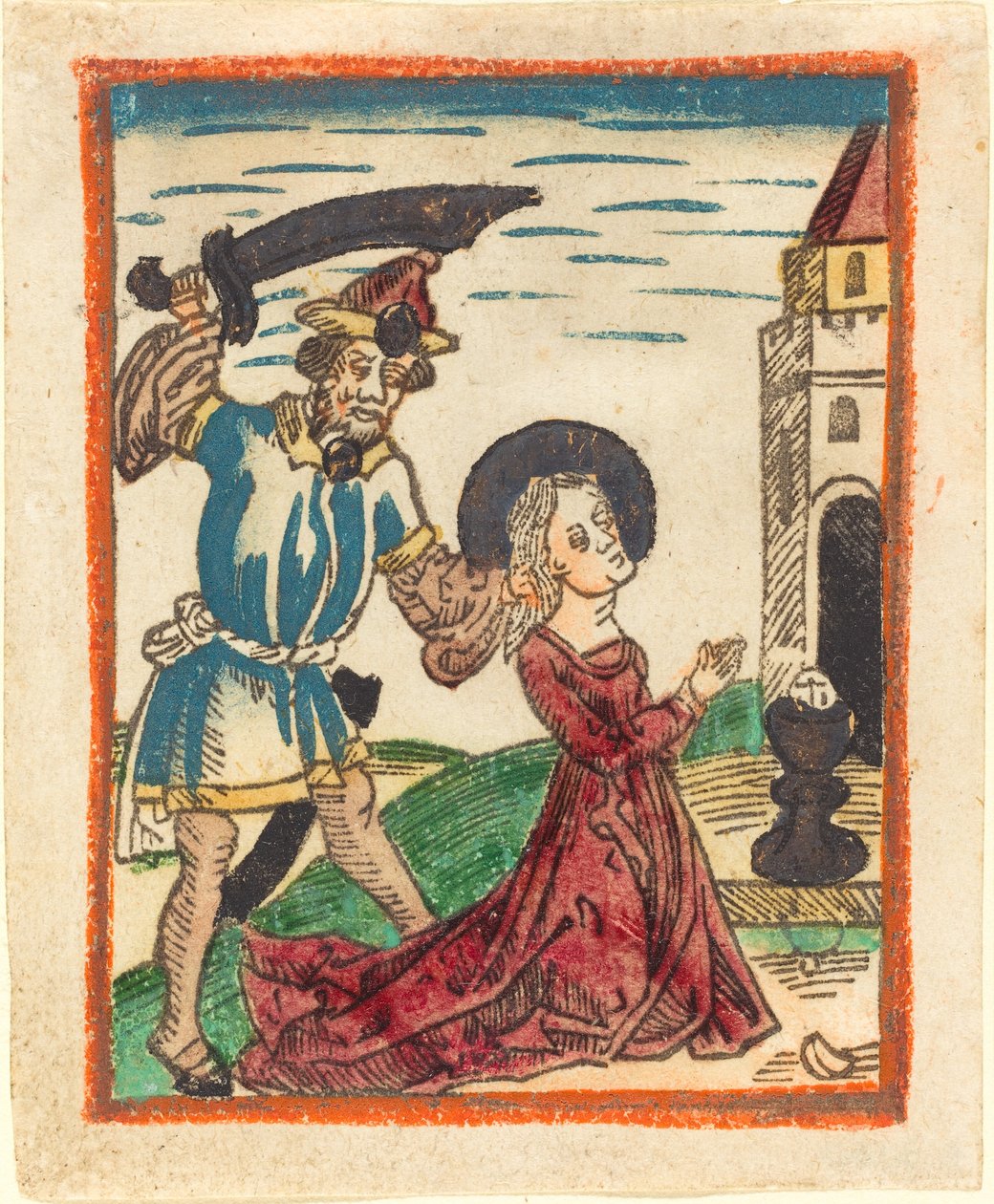 Martyrium av Saint Barbara av German 15th Century
