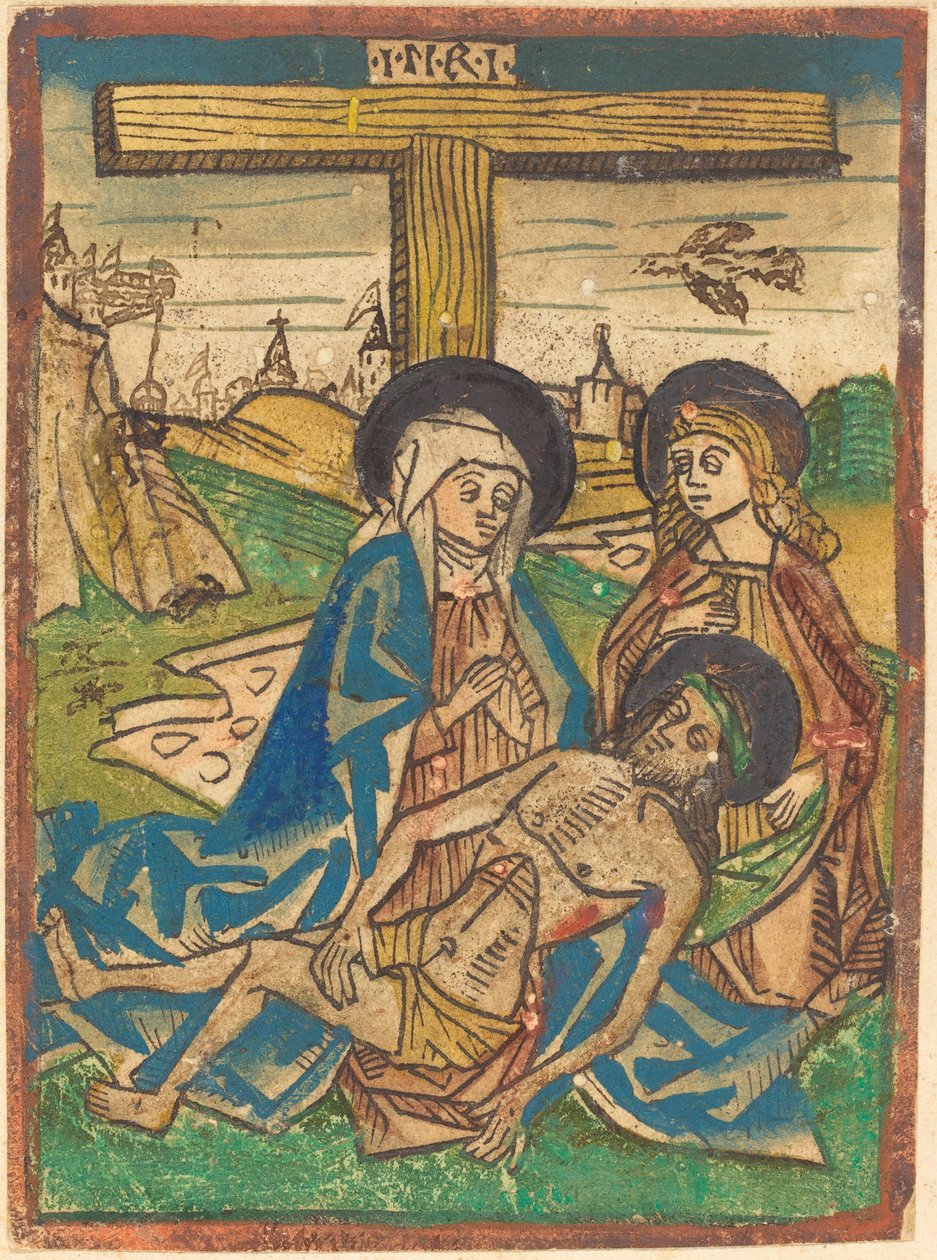 Pietà med Saint John av German 15th Century