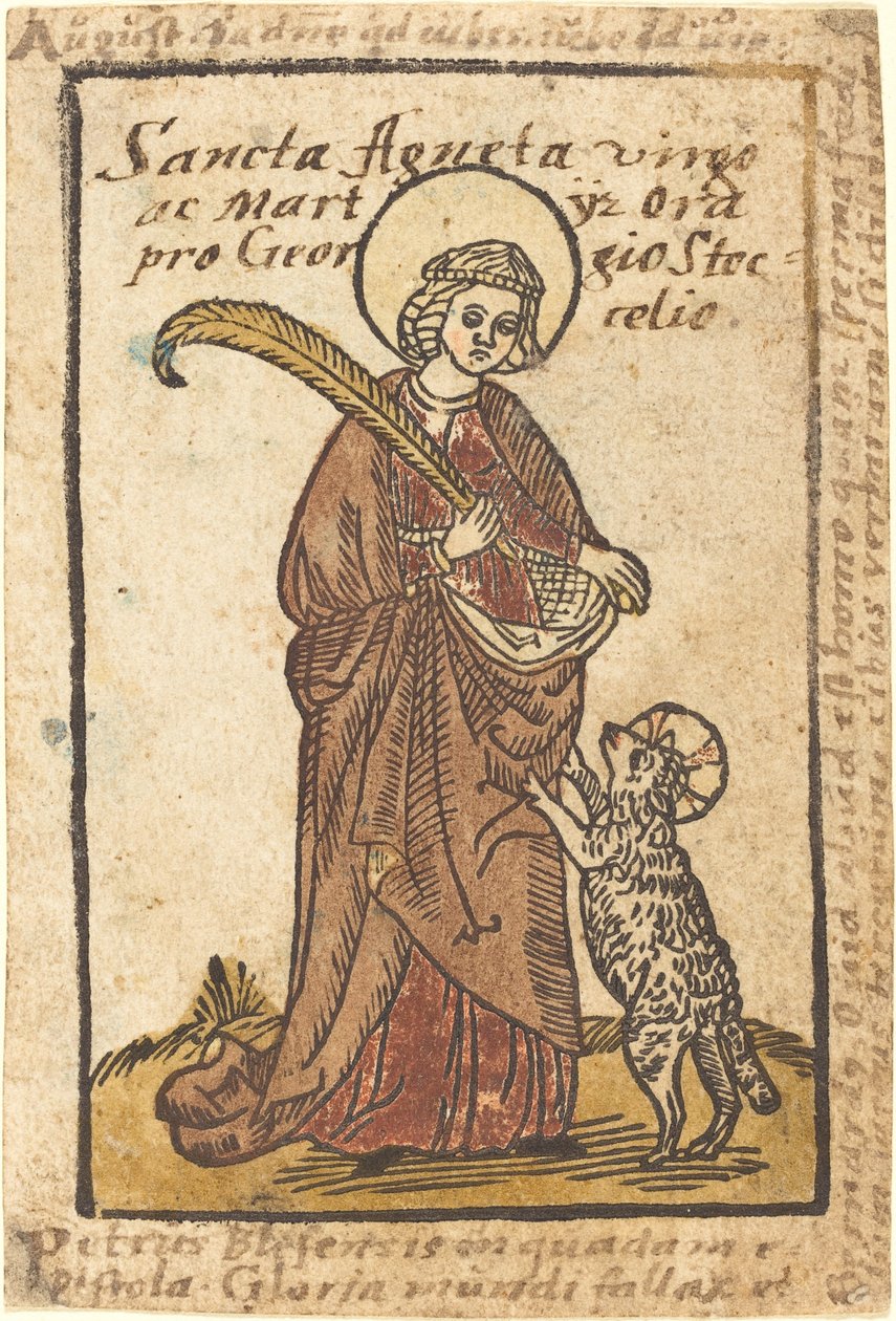 Sankt Agnes av German 15th Century