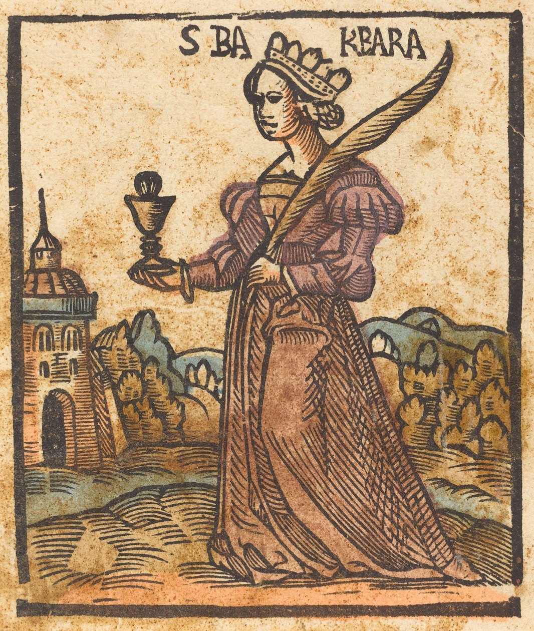 Den hellige Barbara av German 15th Century