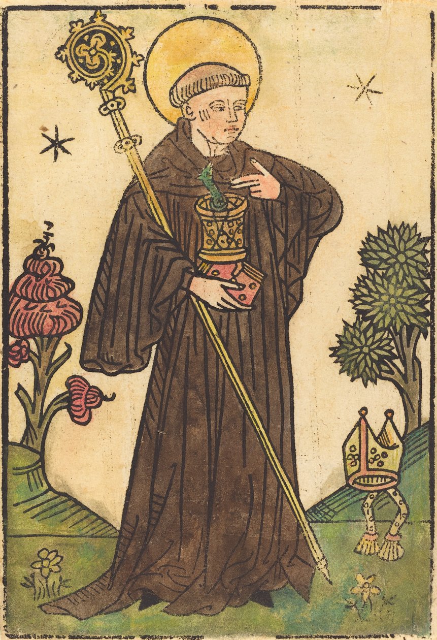 Den hellige Benedikt av German 15th Century