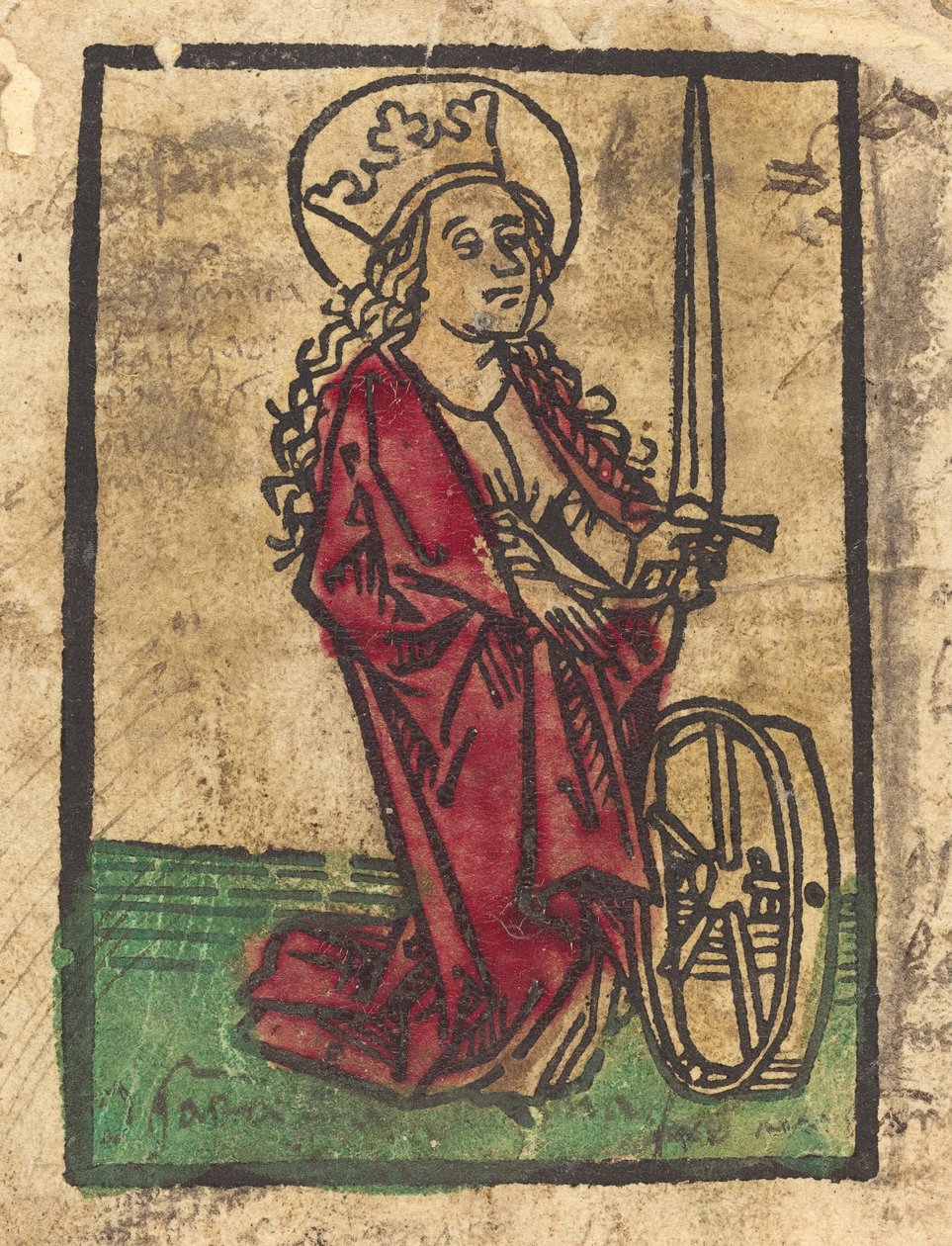 Den hellige Katarina av Alexandria av German 15th Century