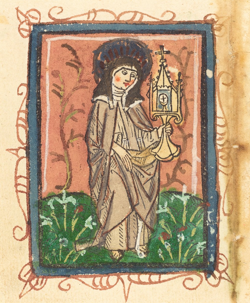 Saint Clare av Assisi av German 15th Century
