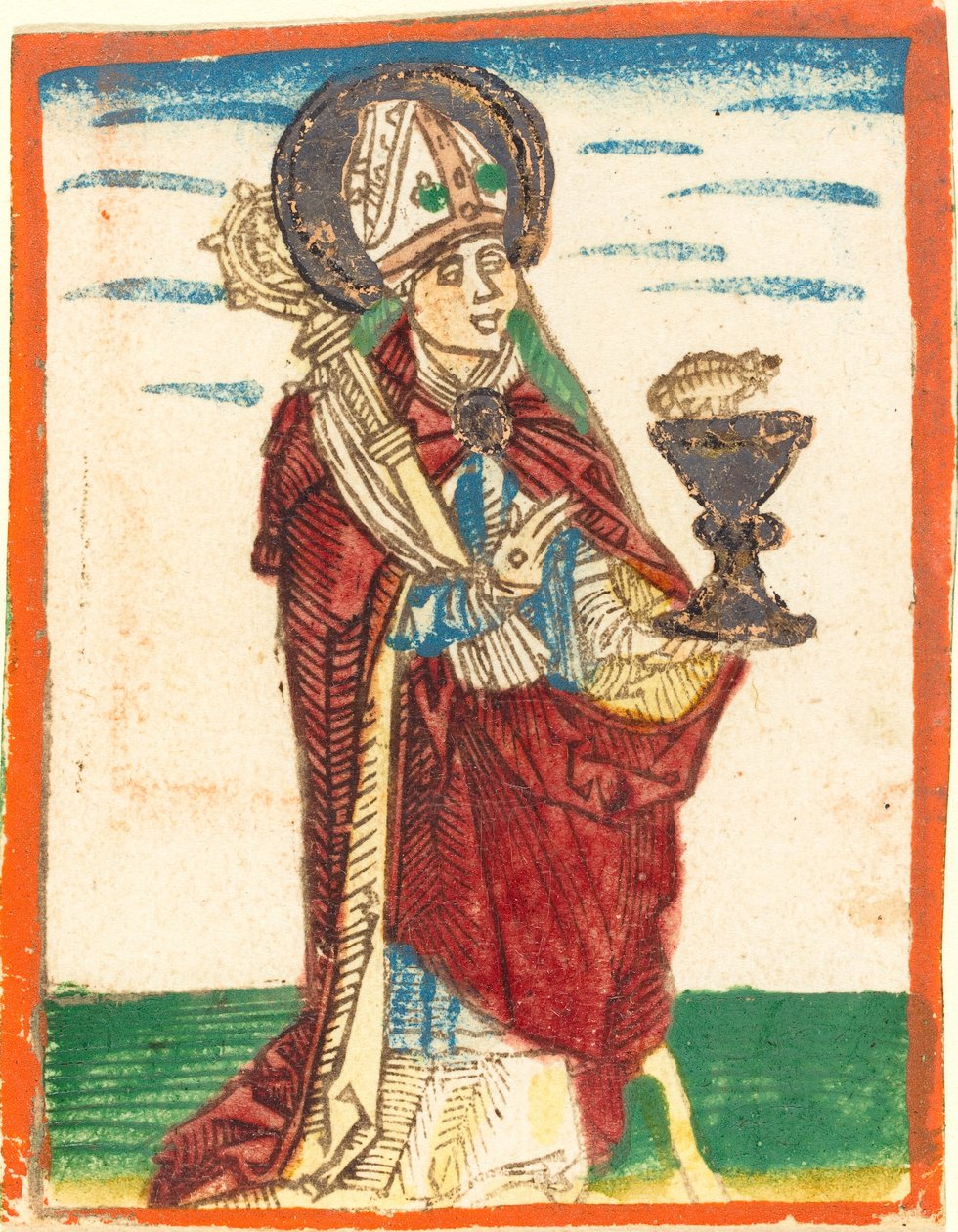 Den hellige Konrad av Konstanz av German 15th Century