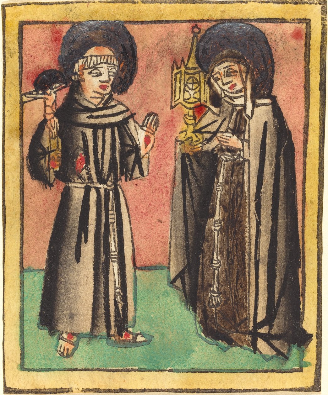 Saint Francis og Saint Clara av German 15th Century