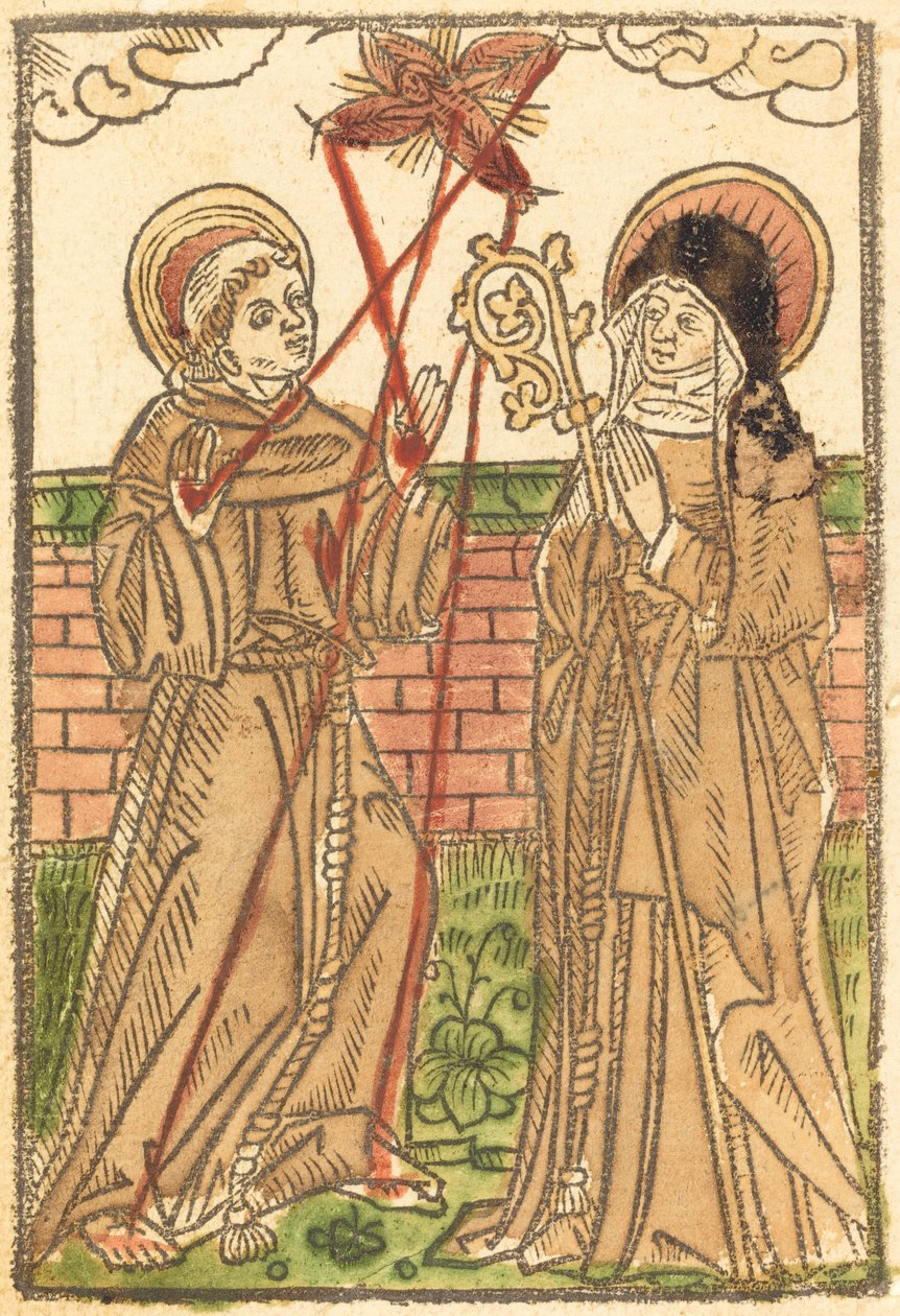 Saint Francis og Saint Clara av German 15th Century