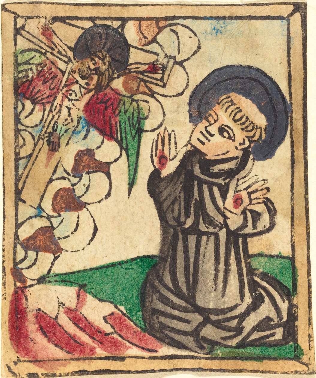 Den hellige Frans av Assisi av German 15th Century