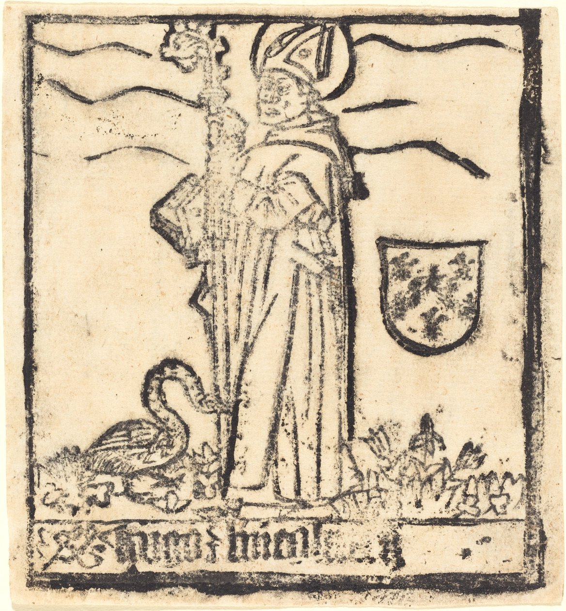 Saint Hugo of Lincoln (eller Saint Hugo of Avalon) av German 15th Century