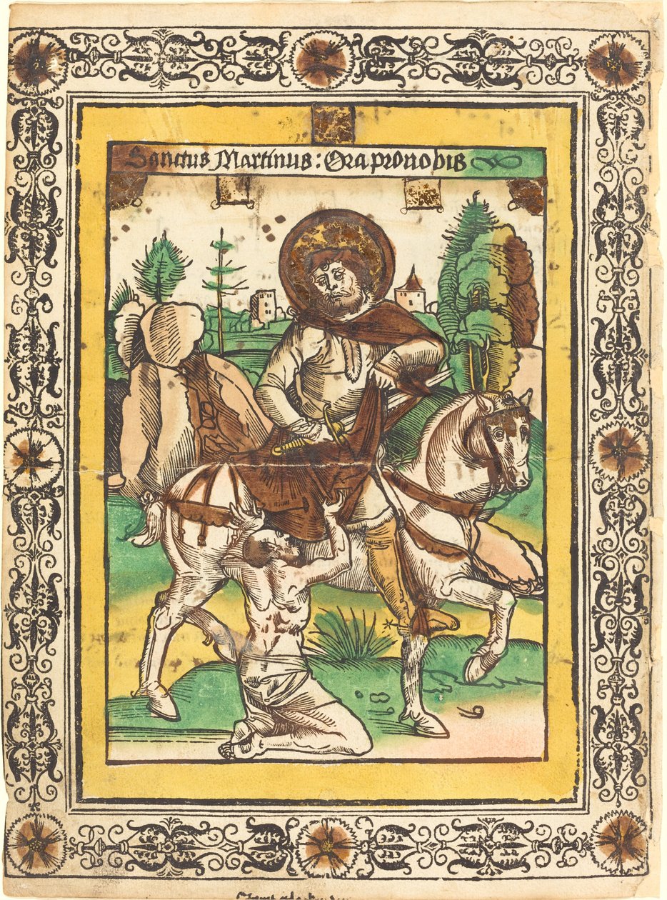 Saint Martin og tiggeren av German 15th Century