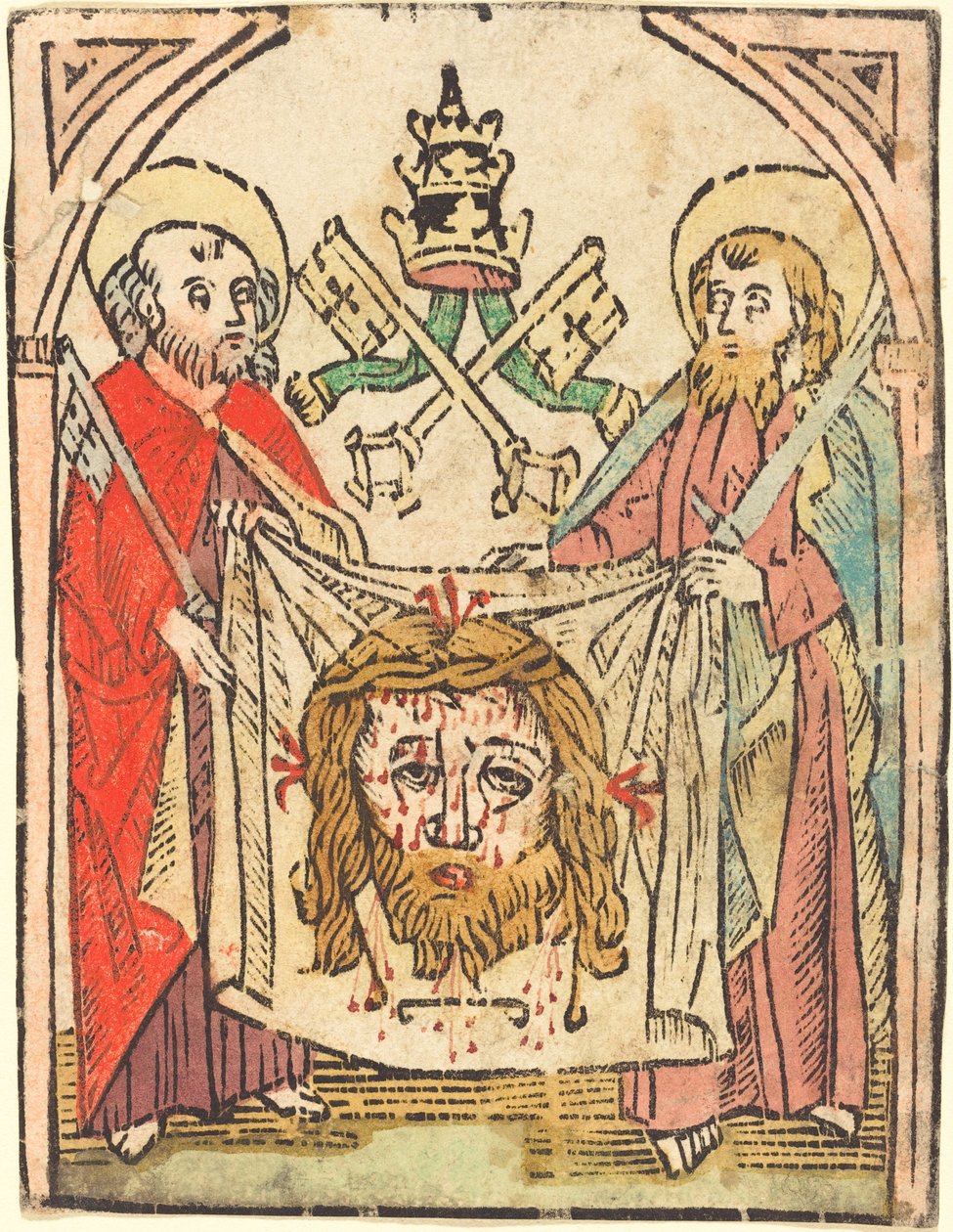 De hellige Peter og Paul med Sudarium av German 15th Century