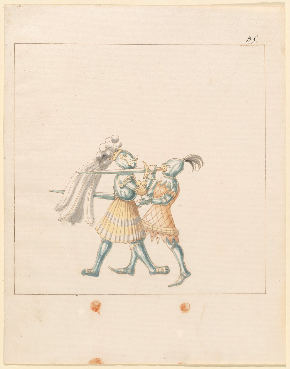 Freydal, The Book of Jousts and Tournament of Emperor Maximilian I: Combats on Foot (Jousts) (Volum III): Plate 165 av German 16th Century
