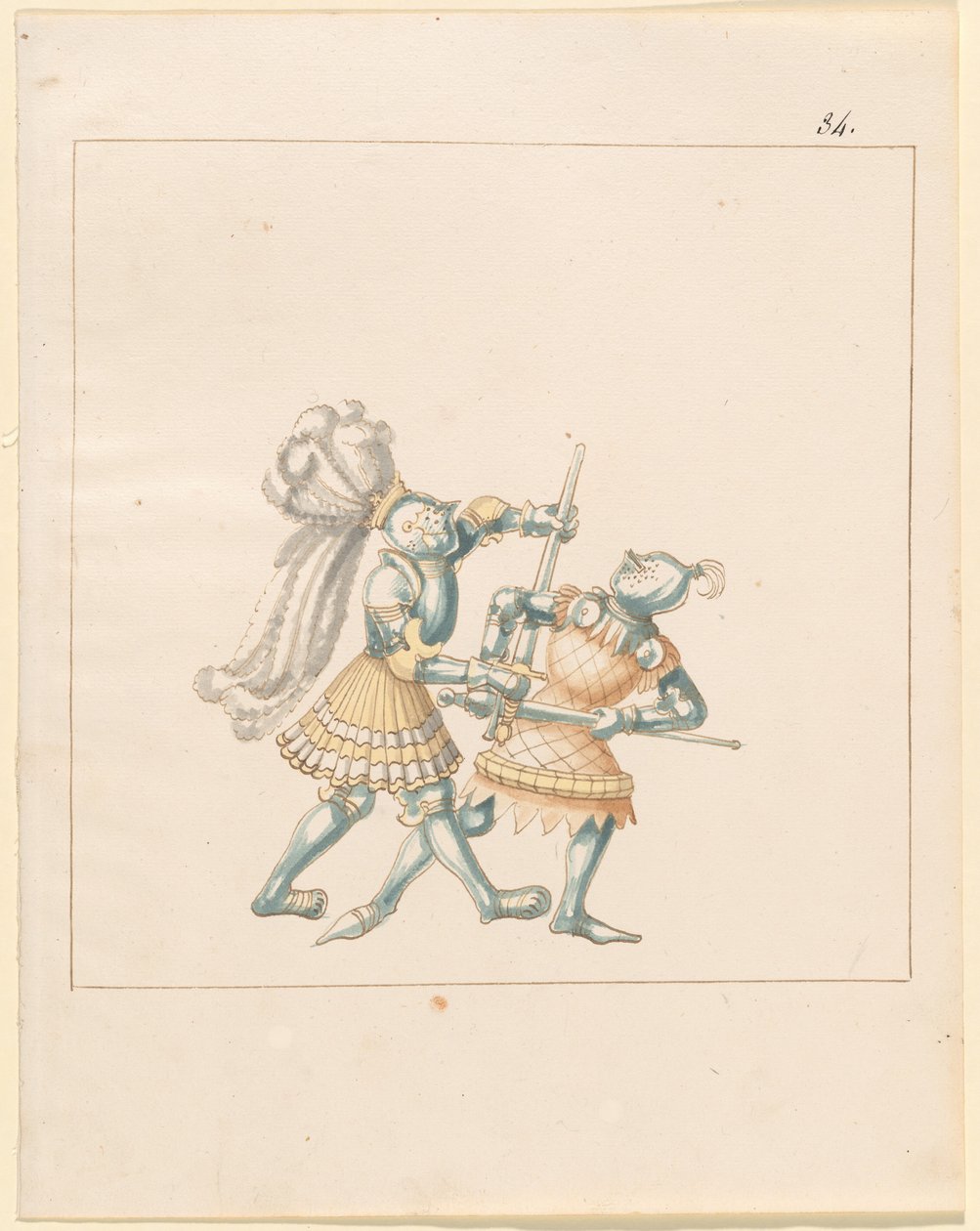 Freydal, The Book of Jousts and Tournament of Emperor Maximilian I: Combats on Foot (Jousts) (Volum III): Plate 164 av German 16th Century