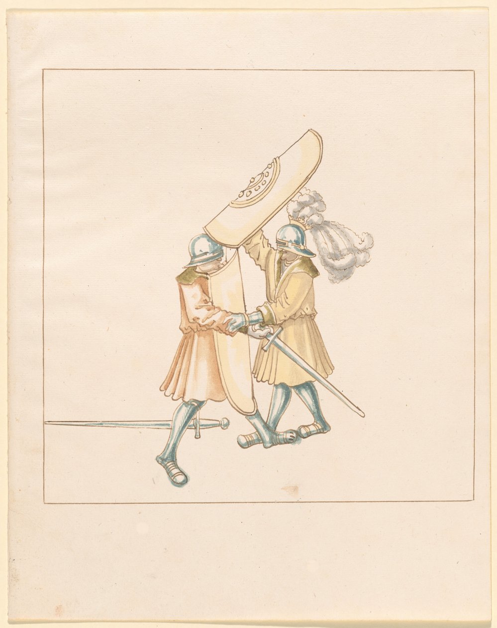 Freydal, The Book of Jousts and Tournament of Emperor Maximilian I: Combats on Foot (Jousts) (Volum III): Plate 156 av German 16th Century
