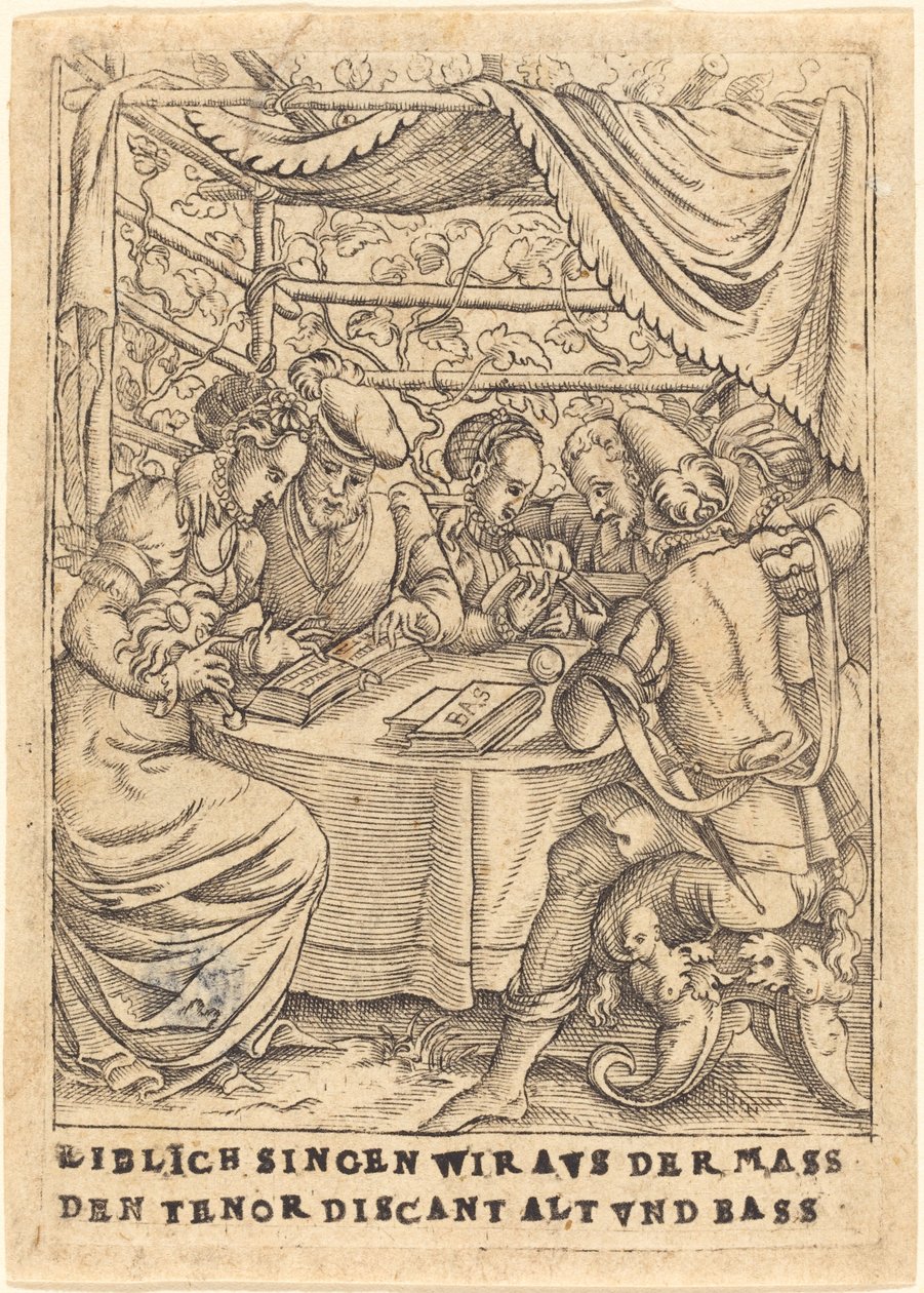 Vi synger kjærlig tenoren diskant alt og bass fra massasjen av German 16th Century