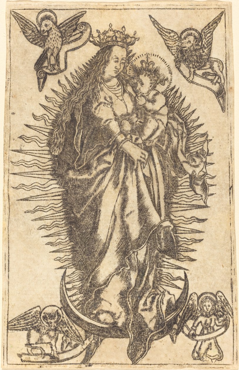 Madonna og barn av German 16th Century