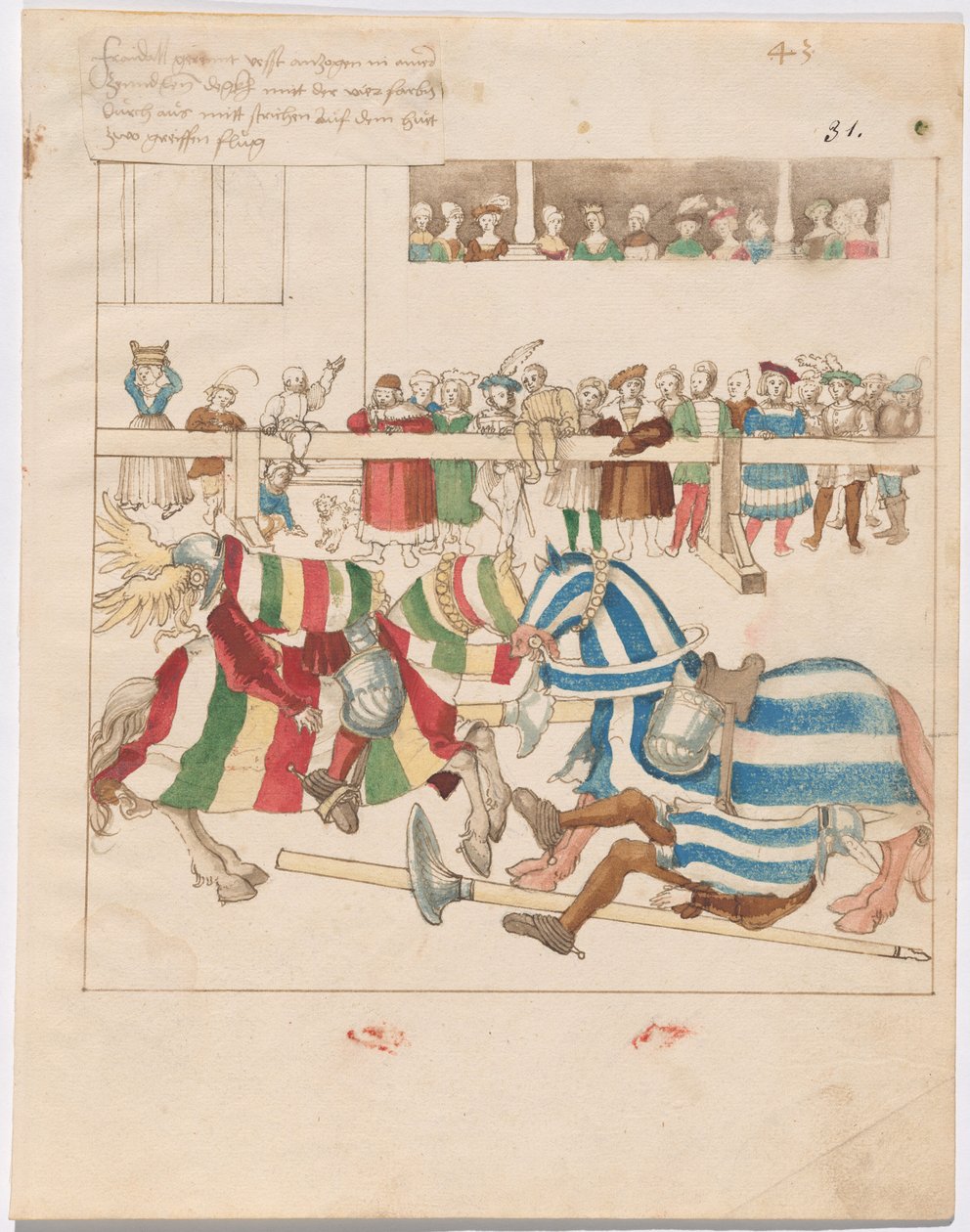 Mock Joust of War med faste skjold av German 16th Century