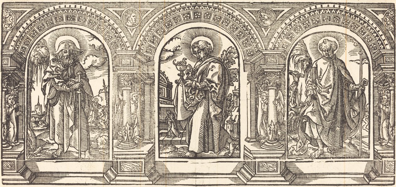 Kristus og hans disipler III av German 16th Century after Martin Schongauer