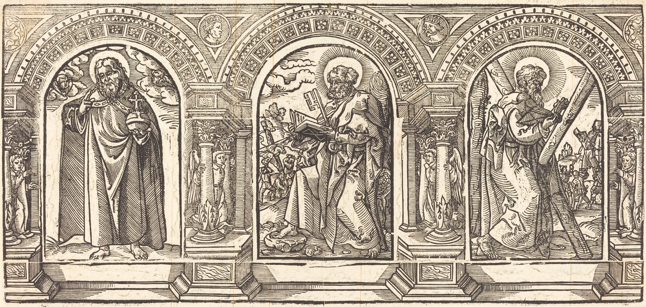 Kristus og hans disipler II av German 16th Century after Martin Schongauer