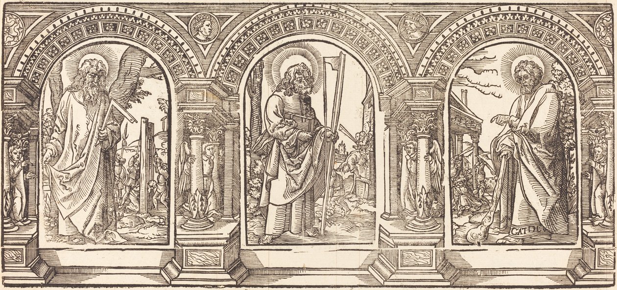 Kristus og hans disipler IV av German 16th Century after Martin Schongauer