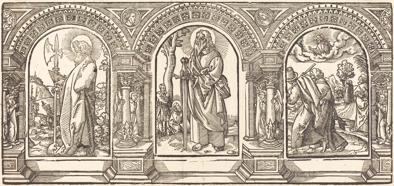 Kristus og hans disipler V av German 16th Century after Martin Schongauer