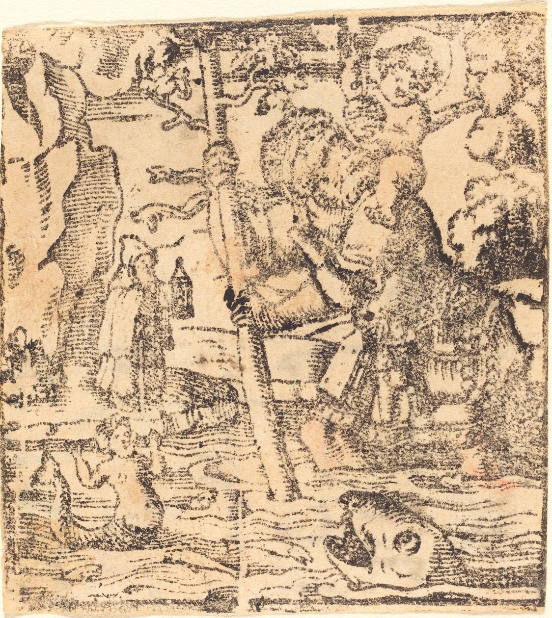 Den hellige Christopher av German 16th or 19th Century