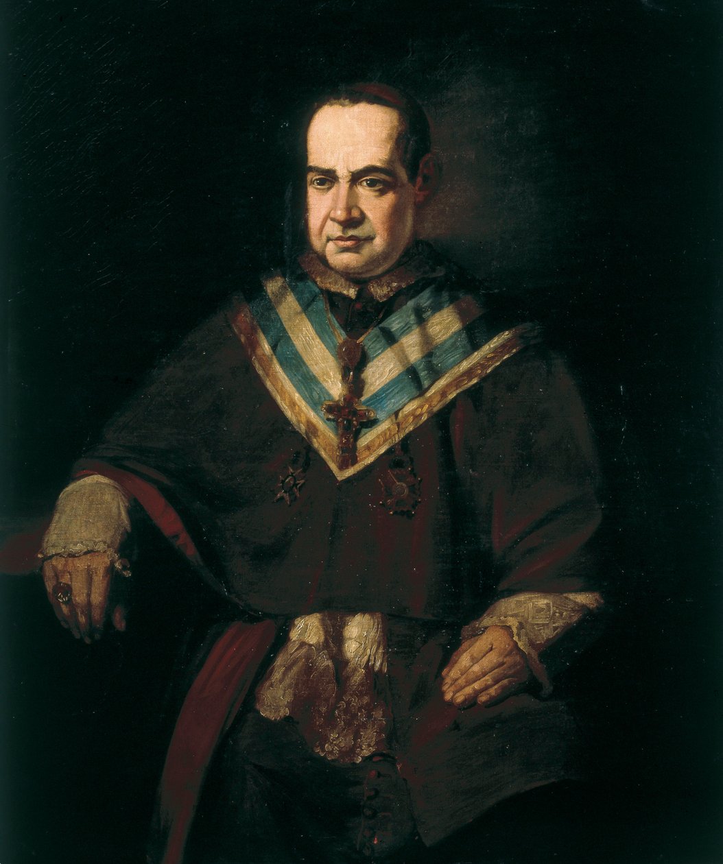 Portrett av Saint Anthony Mary (Antoine-Mary) Claret (1807-1870) Maleri av tyske Hernendez Amores (1823-1894) Madrid fra 1800-tallet. Fellesskapet Claretiana del Buen Suceso av German Hernandez Amores