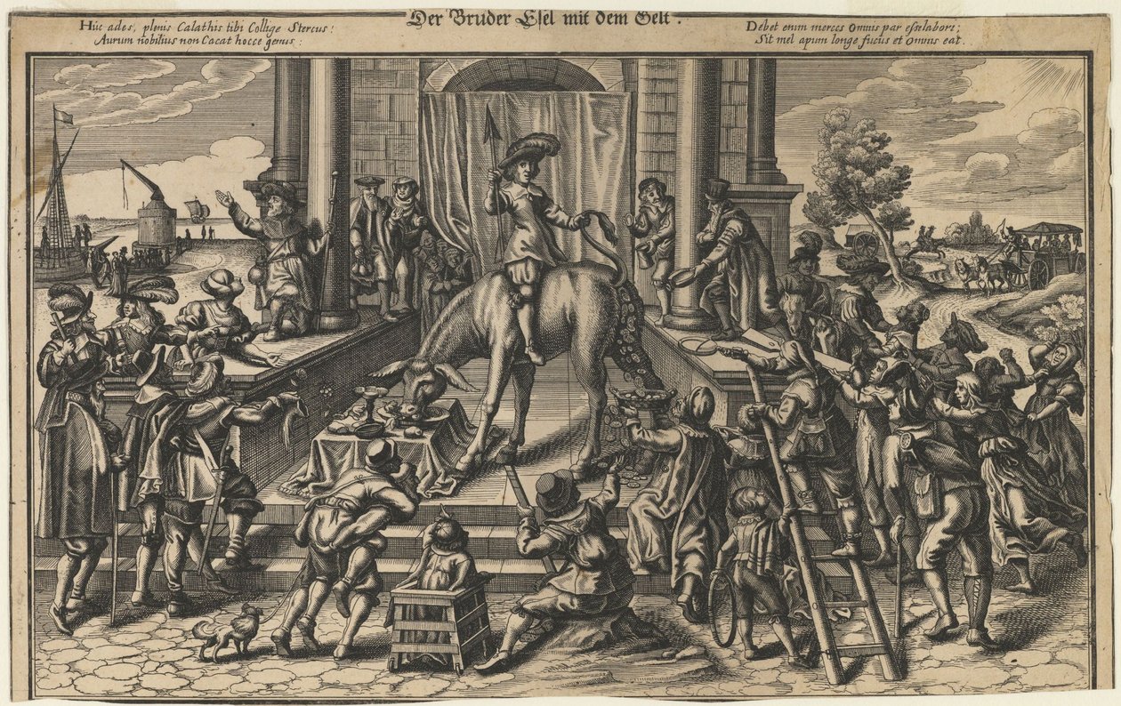 Bror esel med penger, tidlig på 1600-tallet. av German Master