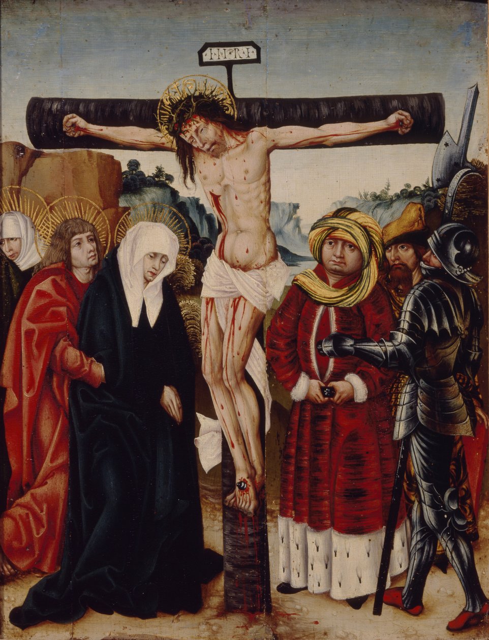 Korsfestelsen, tidlig på 1500-tallet. av German Master