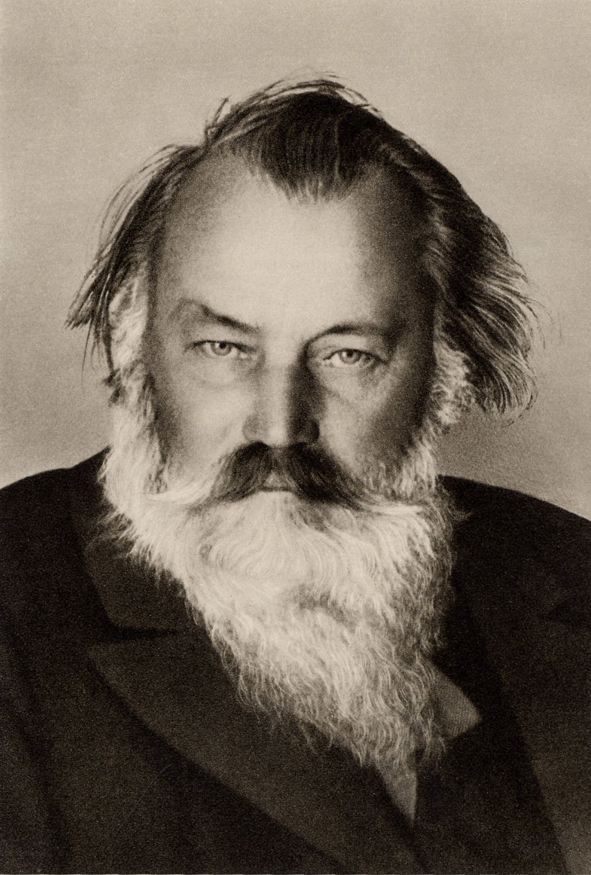 Johannes Brahms (1833–1897) (s/h-foto) av German Photographer