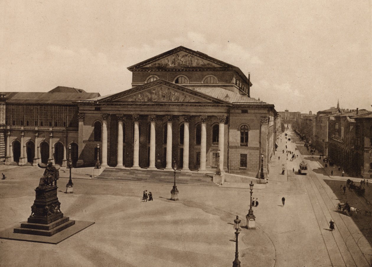 München / München: Nationaltheater (s/hvitt bilde) av German Photographer