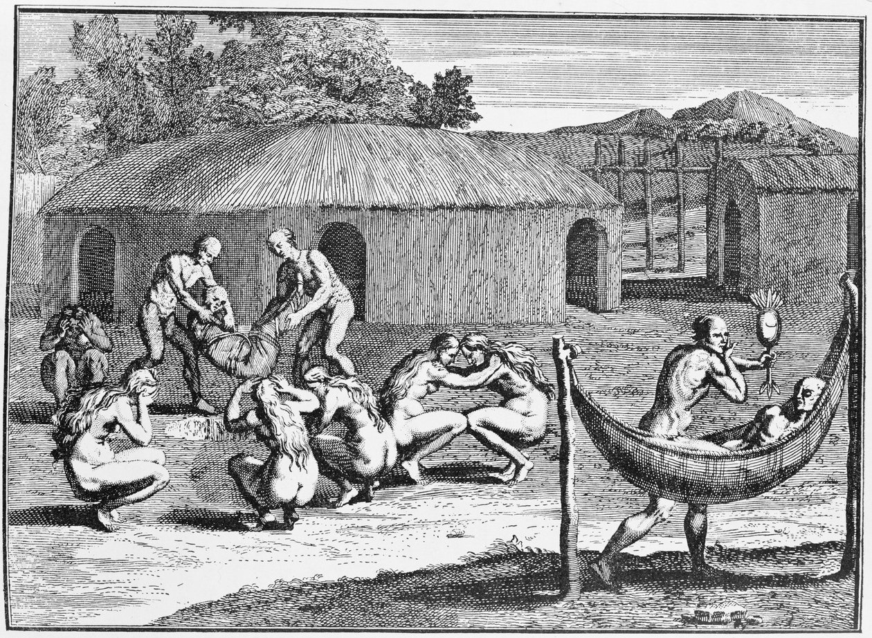 A Funeral Ceremony, gjengitt fra David Herzlibergers bok, pub. i 1748, fra 
