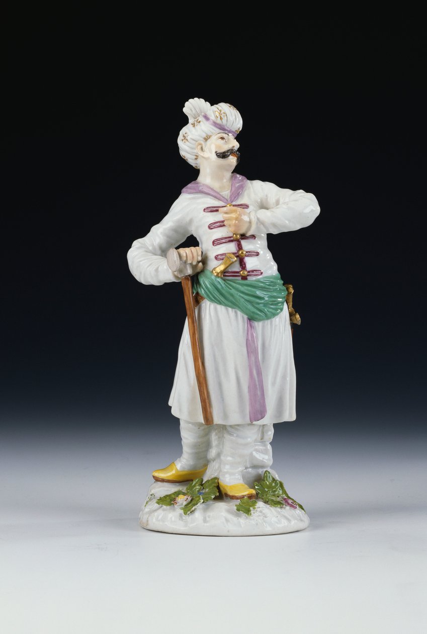 En Meissen-figur av en perser, ca. 1748 (porselen) av German School