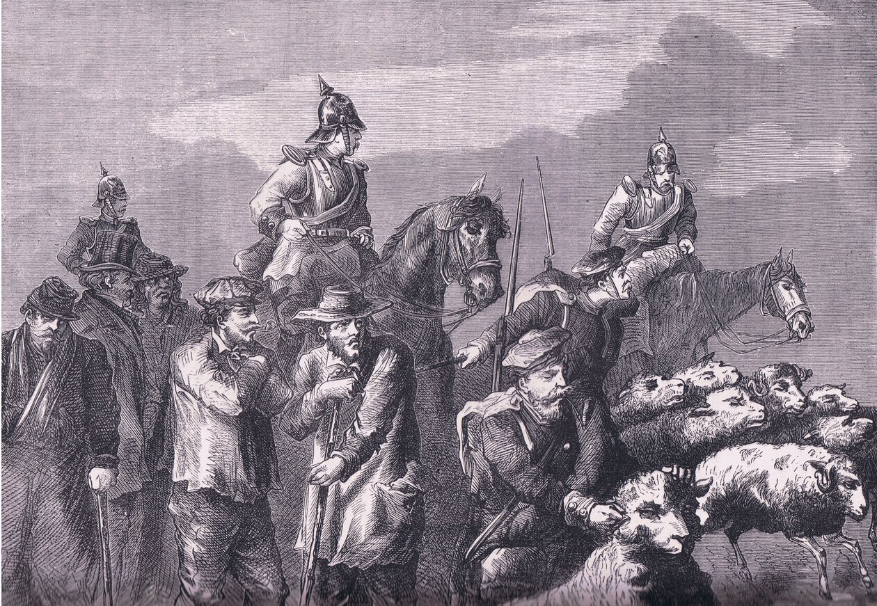 En fôrfest, Cassells History of the War between France and Germany utgitt av Cassell and Company Limited, ca. 1890 (litho) av German School