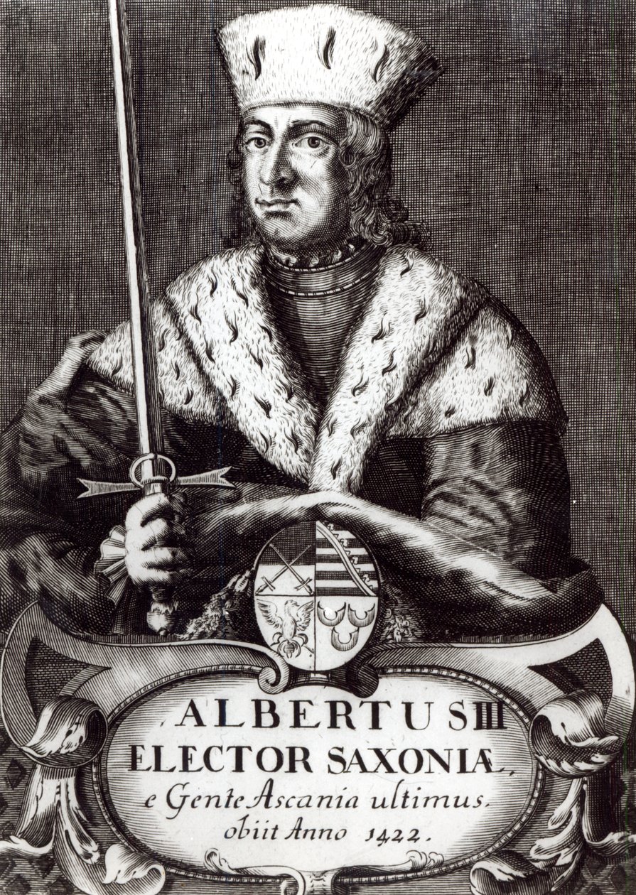 Albert III, siste kurfyrst av Sachsen fra det askanske dynastiet av German School