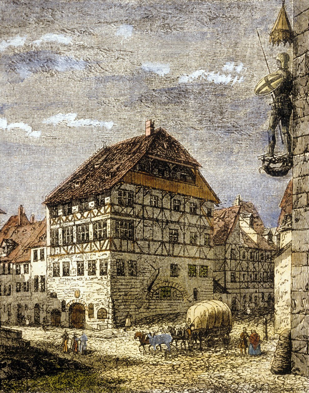 Albrecht Durers hus i Nürnberg, Tyskland av German School