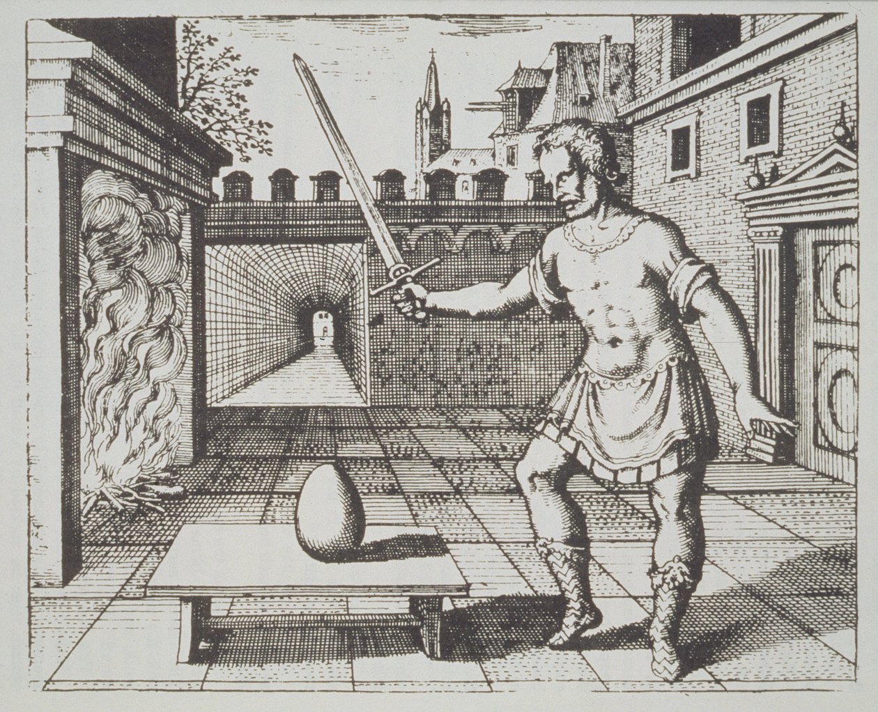 Alchemical Allegory: The Philosophers Egg, fra Srutinium Chymicum av Michael Majer (1687) illustrert i en magisk historie publisert sent på 1800-tallet av German School