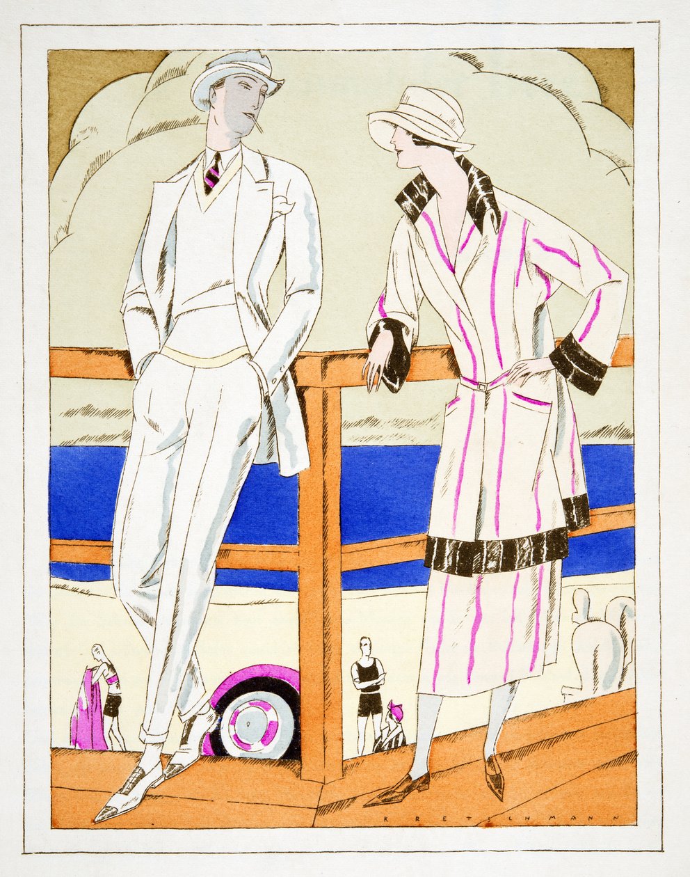 Ammeer, Outfits by Gerard Bresser, fra Styl, pub.1922 (pochoir-trykk) av German School